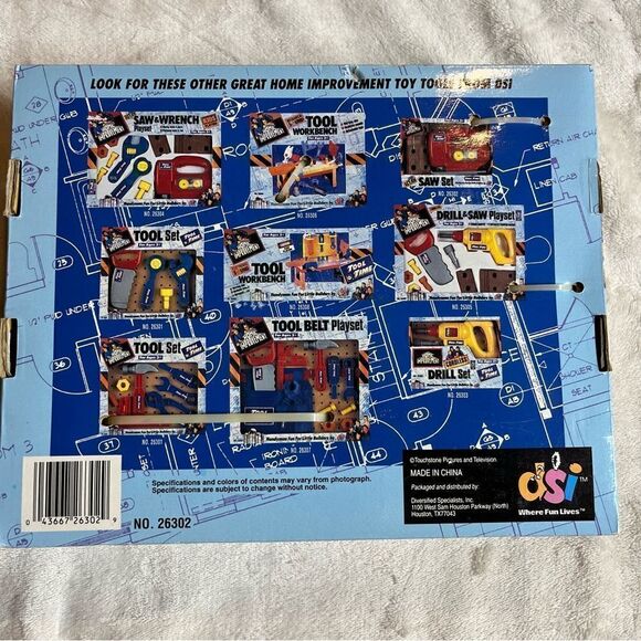 Vintage Tool Time Home Improvement Kids Toy Action Saw Set‎ DSI NIB NOS Rare - Picture 3 of 3